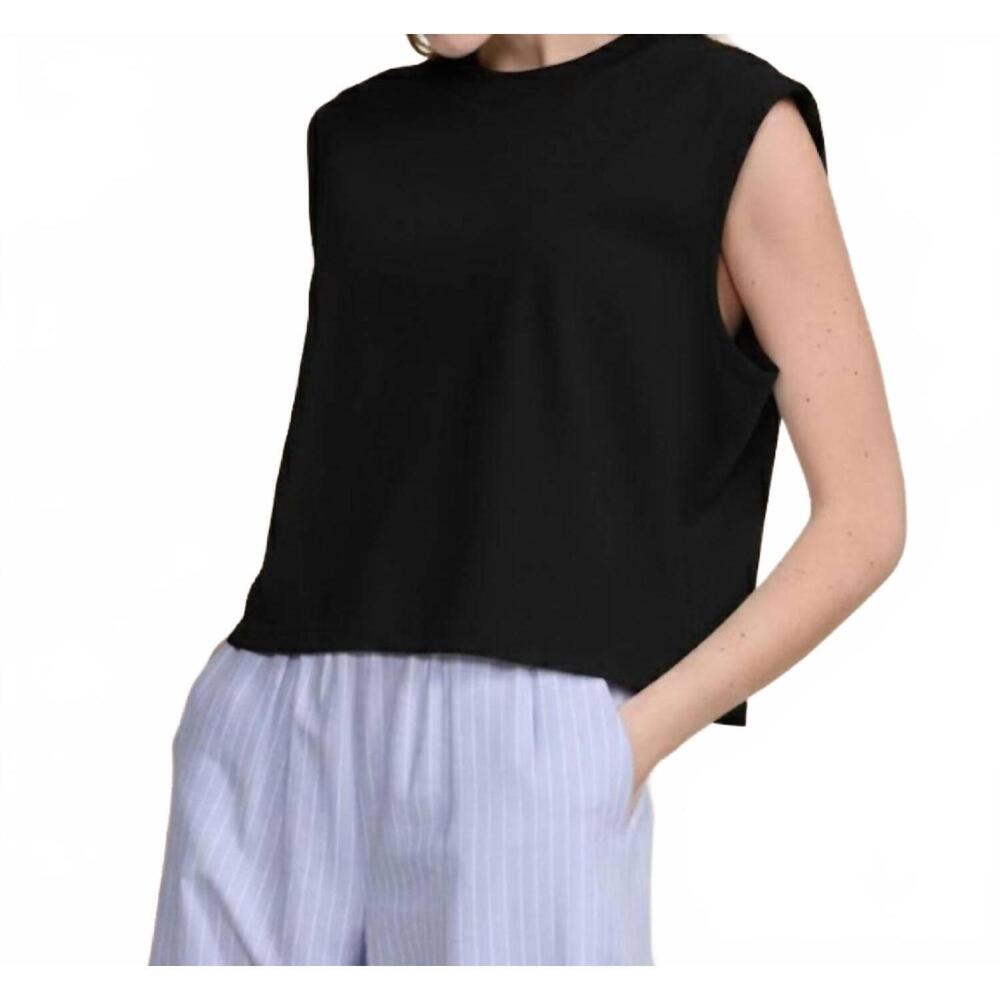 NEW BELLE D'AMOUR oversized loose fit tee in black
